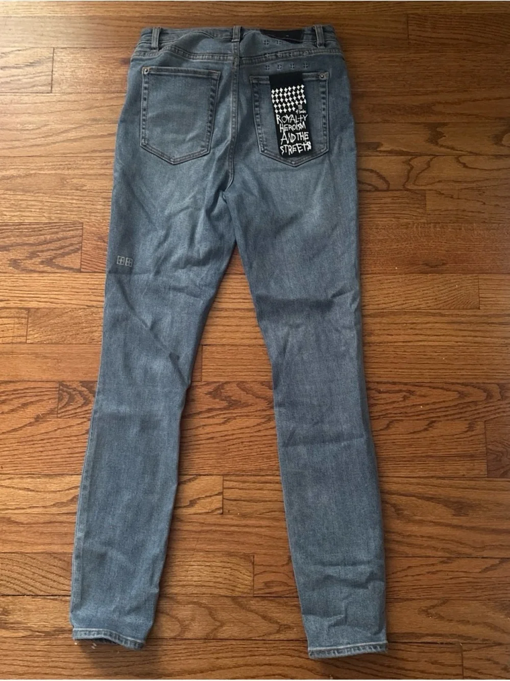 Ksubi Skinny Jeans with Back-Patch - Blue